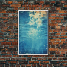 Load image into Gallery viewer, Denim Canvas Print Wall Art, Tie Dye Denim Texture Print On Canvas, Unique Wall Art, Boho Style Art, Minimalist Wall art
