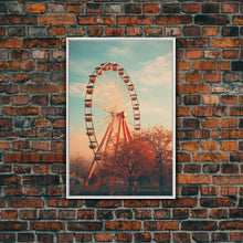 Carregar imagem no visualizador da galeria, An Abandoned Ferris Wheel, Frames Canvas Print, Liminal Spaces, Abandoned Photography Wall Art Fine Art Print
