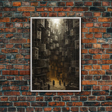 Load image into Gallery viewer, Creepy Wall Decor, Dark Art Print, Canvas Print, Wall Hanging, Portrait Art, Spooky Room Decor, Dark Fantasy Art, Fantasy Artwork,  RV Decor
