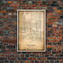 Load image into Gallery viewer, Phoenix Arizona Street Map, Framed Canvas Art, Arizona United States Road Map Wall Art, Office Wall Art, Wall Decor for Office
