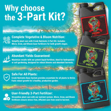 Load image into Gallery viewer, 3-Part Base Kit | Micro, Grow, Bloom
