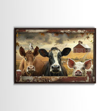 Carregar imagem no visualizador da galeria, Cute Farmhouse Animal Print, Window Art, Wall Art, Home Decor, Wall Decor, Cute Farmhouse Kitsch Living Room Art
