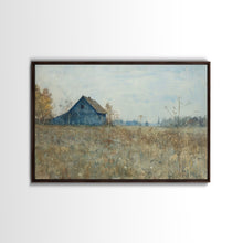 Carregar imagem no visualizador da galeria, Beautiful Folk Art Canvas, Primitive / Rustic Wall Art, Old Barn Original Art Painting, Kitchen Or Living Room Rustic Decor

