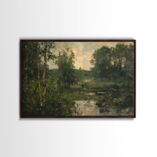 Load image into Gallery viewer, Early American Landscape Painting Framed Canvas Print | Oil Painting Print | Metal Art | Landscape Painting | Living Room Art | Home Decor
