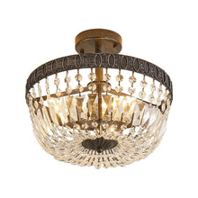 Cargar imagen en el visor de la galería, 3-Light Crystal Drum Chandelier Lighting
