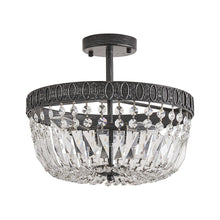 Cargar imagen en el visor de la galería, 3-Light Crystal Drum Chandelier Lighting
