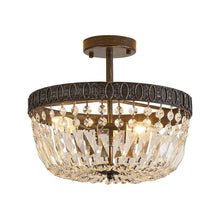 Cargar imagen en el visor de la galería, 3-Light Crystal Drum Chandelier Lighting
