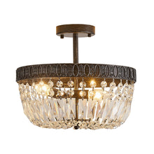 Cargar imagen en el visor de la galería, 3-Light Crystal Drum Chandelier Lighting
