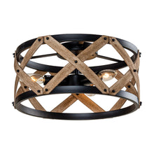 Cargar imagen en el visor de la galería, 3-Light Industrial Drum Flush Mount Ceiling Light
