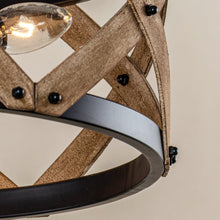 Cargar imagen en el visor de la galería, 3-Light Industrial Drum Flush Mount Ceiling Light
