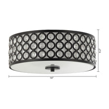 Cargar imagen en el visor de la galería, 3-Light Modern LED Flush Mount Light with Crystal
