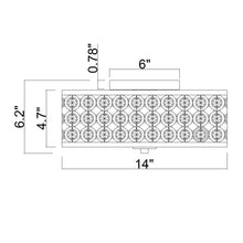 Cargar imagen en el visor de la galería, 3-Light Modern LED Flush Mount Light with Crystal
