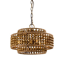 Cargar imagen en el visor de la galería, 3-Light Rustic Golden LED Pendant Light
