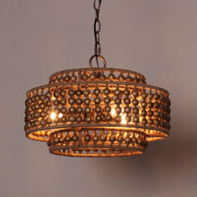 Cargar imagen en el visor de la galería, 3-Light Rustic Golden LED Pendant Light
