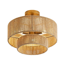 Load image into Gallery viewer, 3-Light Traditional Farmhouse Wabi-Sabi Flush Mount Light
