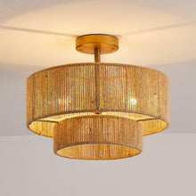 Load image into Gallery viewer, 3-Light Traditional Farmhouse Wabi-Sabi Flush Mount Light
