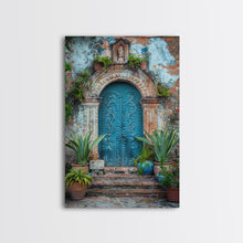 Cargar imagen en el visor de la galería, Change324 Mexican Wall Art, Framed Canvas Print, Old Town Mexico Architecture Wall Art, Framed Art
