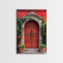 Cargar imagen en el visor de la galería, Change Hacienda Architecture Framed Canvas Print, Mexican Wall Art, Art of Mexico, Original Artwork, Wood Framed Ready To Hang
