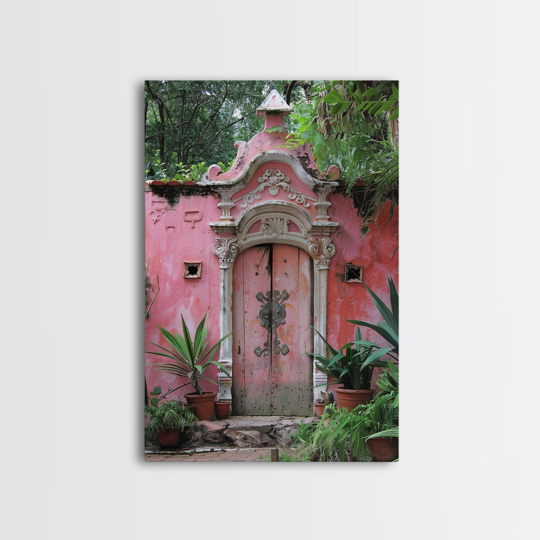Change675 Architecture Print, 19th Century Architecture Photography, Mexico City Wall Art, Wood Framed Canvas Print