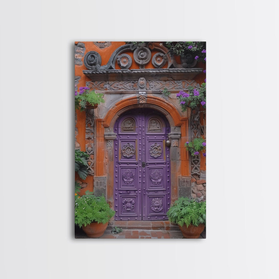 Change34 Architecture Print, 19th Century Architecture Photography, Mexico City Wall Art, Wood Framed Canvas Print