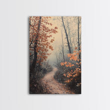 Load image into Gallery viewer, Framed Canvas Print of a Snowy Mountain and Winter Landscape, Winter Wonderland Wall Art, Moody Landscape, Best Gift Idea, Winter Decor

