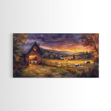 Cargar imagen en el visor de la galería, Christmas decor farmhouse, canvas print, Christmas home decor, extra large Christmas decor, rustic Christmas art, holiday wall art
