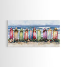 Cargar imagen en el visor de la galería, Christmas beach art, tropical Christmas decor, Christmas wall art, canvas print, beach Christmas decor, holiday wall art
