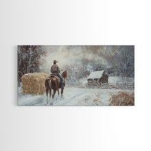Carregar imagem no visualizador da galeria, Autumn-themed Framed Canvas Print of a cowgirl in a pumpkin patch surrounded by vibrant fall leaves, seasonal decor and cozy fall accents
