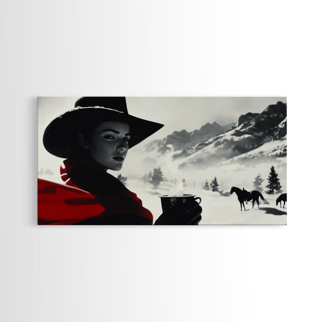 Cozy Cottage in Misty Autumn Countryside Framed Canvas Print, Perfect Rustic Artwork to Bring Warmth and Tranquility Into Your Home