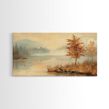 Cargar imagen en el visor de la galería, Fall In The Countryside, Moody Wall Decor, Framed Canvas Print, Seasonal Autumn Decor

