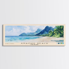 Load image into Gallery viewer, Anaoke Beach, Cook Islands Watercolor Beach Print, Vacation Gift, Cook Islands Wall Art, Beach Painting, Beach Decor, Beach Painting
