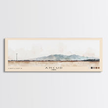Load image into Gallery viewer, Ancud, Chile Watercolor Print, Vacation Gift, Chile Wall Art, Beach Painting, Beach Decor, Large Wall Art, Wood Frame Art
