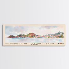 Load image into Gallery viewer, Anse de Grande Saline, St. Barths Watercolor Print, Vacation Gift, St. Barths Wall Art, Beach Painting, Beach Decor, Large Wall Art, Wood Frame Art
