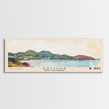Carregar imagem no visualizador da galeria, Antigua, Antigua and Barbuda Watercolor Beach Print, Vacation Gift, Antigua and Barbuda Wall Art, Framed Canvas Print, Framed Beach Painting

