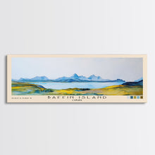 Load image into Gallery viewer, Baffin Island, Canada Watercolor Print, Vacation Gift, Canada Wall Art, Beach Painting, Beach Decor, Large Wall Art, Wood Frame Art
