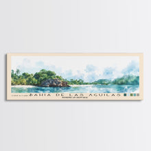 Carregar imagem no visualizador da galeria, Bahia de Las Aguilas, Dominican Republic Watercolor Beach Print, Vacation Gift, Dominican Republic Wall Art, Framed Canvas Print, Framed Beach Painting
