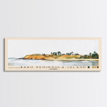 Load image into Gallery viewer, Barú Peninsula-Island, Colombia Watercolor Beach Print, Vacation Gift, Colombia Wall Art, Beach Painting, Beach Decor, Beach Painting
