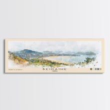 Carregar imagem no visualizador da galeria, Beidaihe, China Watercolor Beach Print, Vacation Gift, China Wall Art, Framed Canvas Print, Framed Beach Painting
