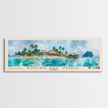 Load image into Gallery viewer, Bocas del Toro , Panamá Watercolor Beach Print, Vacation Gift, Panamá Wall Art, Framed Canvas Print, Framed Beach Painting
