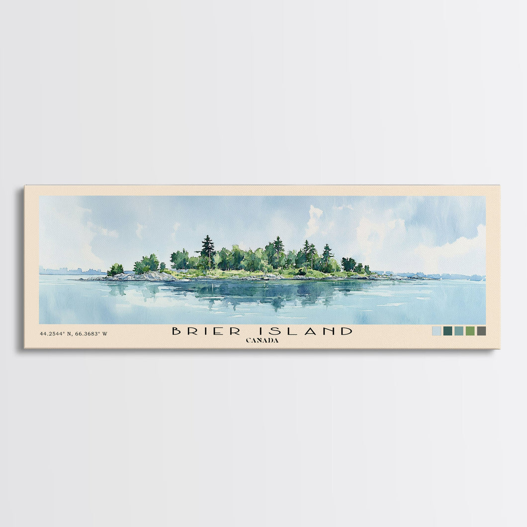 Brier Island, Canada Watercolor Beach Print, Vacation Gift, Canada Wall Art, Framed Canvas Print, Framed Beach Painting