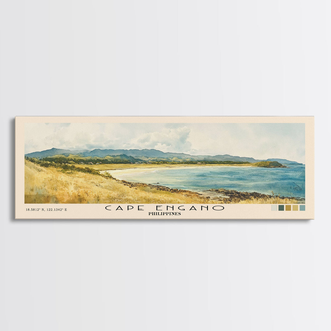 Cape Engano, Philippines Watercolor Beach Print, Vacation Gift, Philippines Wall Art, Beach Painting, Beach Decor, Beach Painting