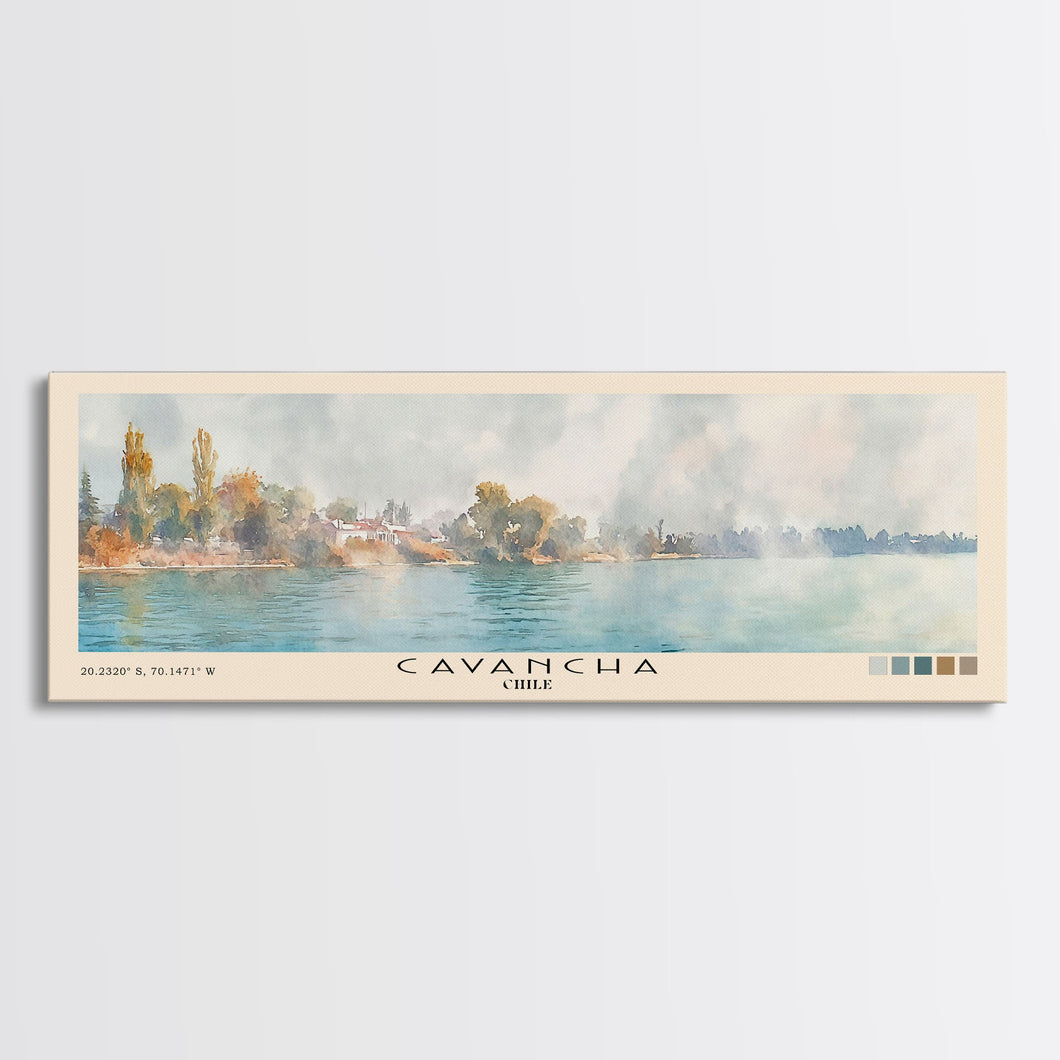 Cavancha, Chile Watercolor Print, Vacation Gift, Chile Wall Art, Vacation Wall Art, Vacatation Memories, Beach Decor, Beach Or Lakehouse Art