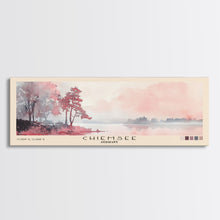 Load image into Gallery viewer, Chiemsee, Germany Watercolor Print, Vacation Gift, Germany Wall Art, Beach Painting, Beach Decor, Large Wall Art, Wood Frame Art
