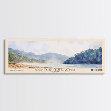 Cargar imagen en el visor de la galería, Coiba Island, Panamá Watercolor Beach Print, Vacation Gift, Panamá Wall Art, Framed Canvas Print, Framed Beach Painting
