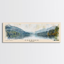 Load image into Gallery viewer, Edersee, Germany Watercolor Beach Print, Vacation Gift, Germany Wall Art, Framed Canvas Print, Framed Beach Painting
