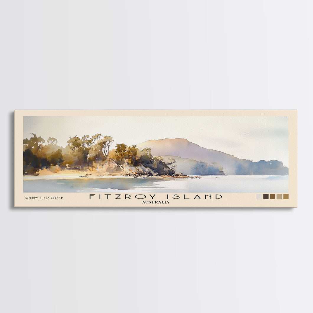 Fitzroy Island, Australia Watercolor Beach Print, Vacation Gift, Australia Wall Art, Beach Painting, Beach Decor, Beach Painting