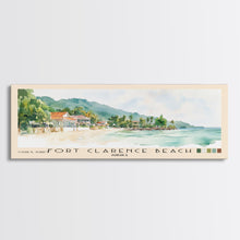 Carregar imagem no visualizador da galeria, Fort Clarence Beach, Jamaica Watercolor Beach Print, Vacation Gift, Jamaica Wall Art, Framed Canvas Print, Framed Beach Painting
