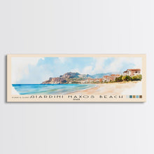 Load image into Gallery viewer, Giardini naxos beach, Italy Watercolor Beach Print, Vacation Gift, Italy Wall Art, Beach Painting, Beach Decor, Beach Painting
