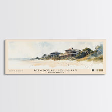 Cargar imagen en el visor de la galería, Kiawah Island, South Carolina Watercolor Print, Vacation Gift, South Carolina Wall Art, Beach Painting, Beach Decor, Large Wall Art, Wood Frame Art
