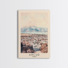Load image into Gallery viewer, Ancud, Chile Watercolor Print, Vacation Gift, Chile Wall Art, Beach Painting, Beach Decor, Large Wall Art, Wood Frame Art
